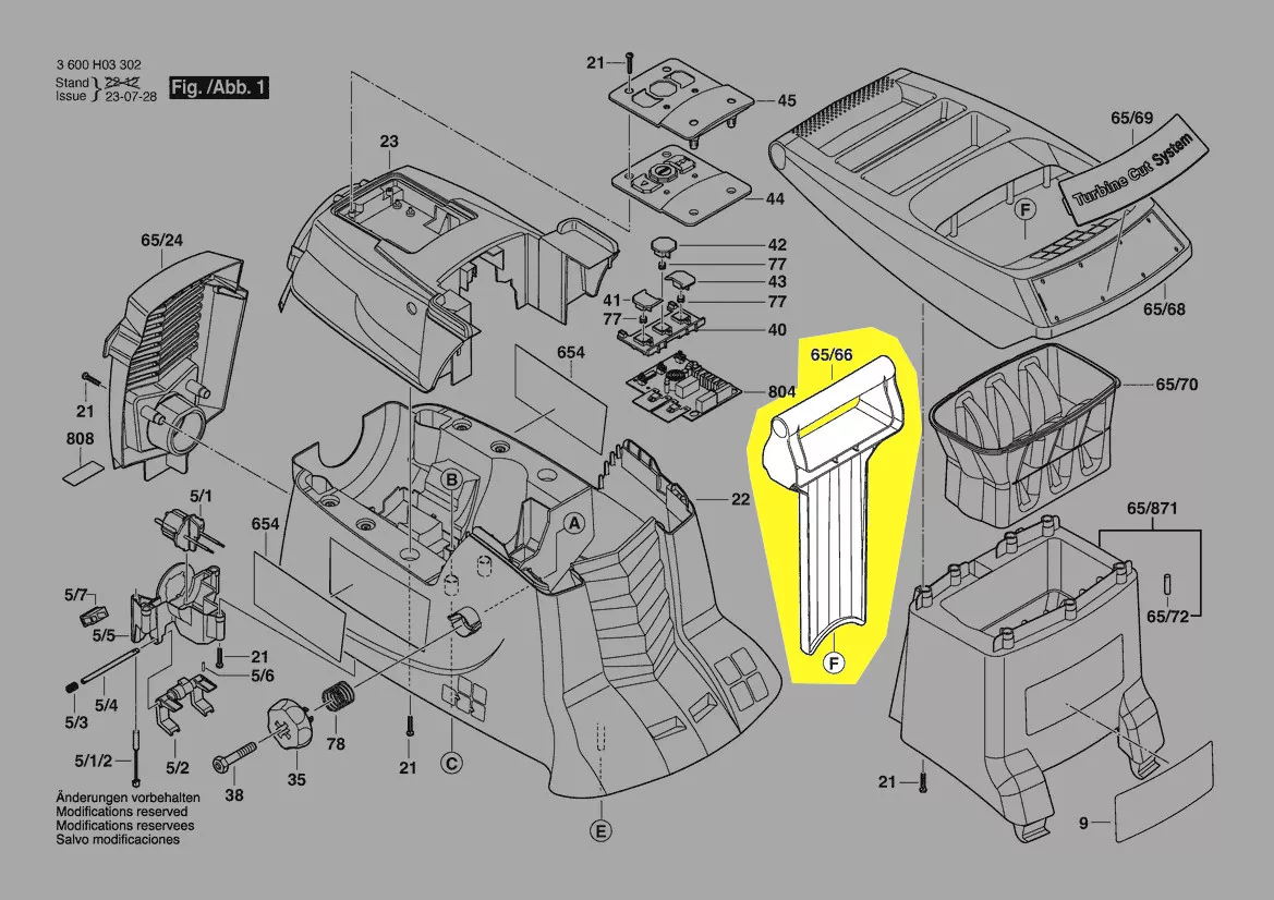 Poussoir réf. 1 600 A02 EP2 pour broyeur BOSCH